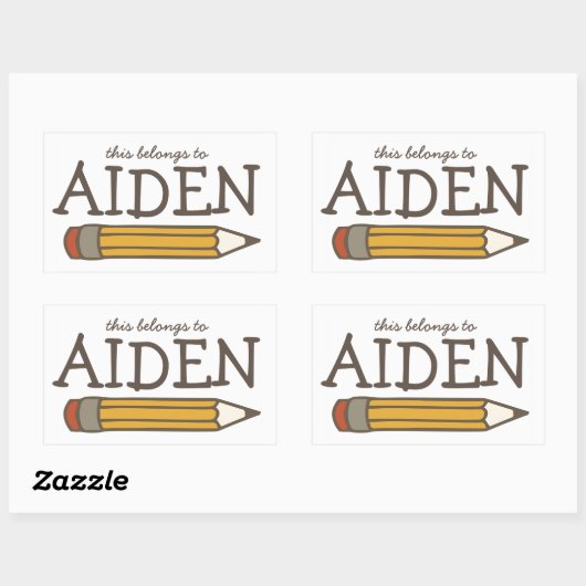 Étiquette de nom du crayon (Feuille)