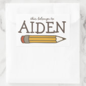 Étiquette de nom du crayon (Sac)