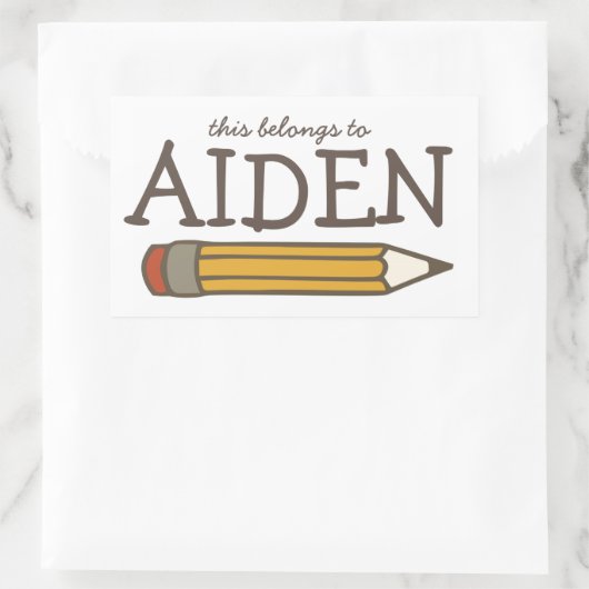 Étiquette de nom du crayon (Sac)