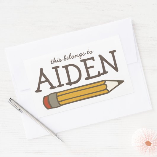 Étiquette de nom du crayon (Enveloppe)