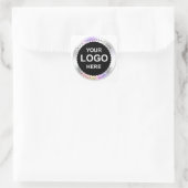 Étiquette de nom du logo Holographique noir'Merci (Sac)