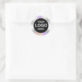 Étiquette de nom du logo Holographique noir'Merci (Sac)