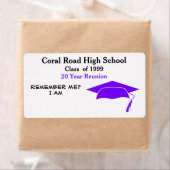 Étiquette de nom du papier pourpre noir de la réun (En situation)