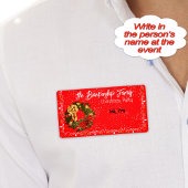 Étiquette de nom en papier avec bordure de couronn