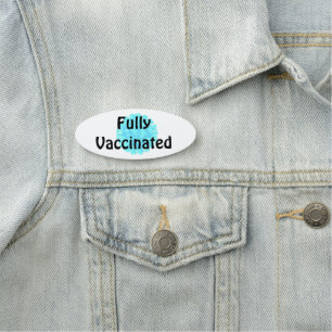 Étiquette de nom entièrement vacciné