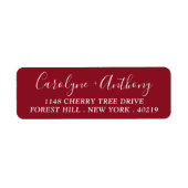 Étiquette de nom et d'adresse personnalisée Script (Devant)