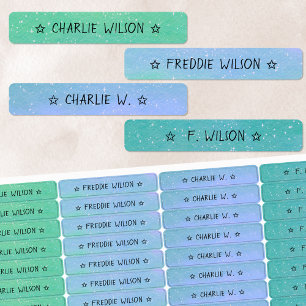 Étiquette de nom étanche codée par couleur vert bl