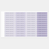 Étiquette de nom étanche Gingham Violet (Feuille)