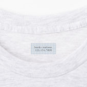 Étiquette de nom Imperméable Gingham Bleu Poussièr (Apposé)