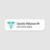 Étiquette de nom infirmière diplômée Badge ID Logo (Devant)