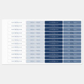 Étiquette de nom initiale simple moderne bleue éta (Feuille)