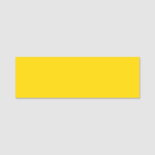 Étiquette de nom jaune horizontale personnalisée (Devant)