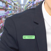Étiquette de nom long vert clair de marque commerc