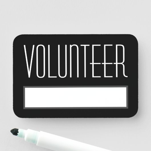 Étiquette de nom Luxury Classy "VOLUNTEER" (En situation)