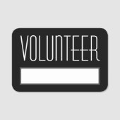 Étiquette de nom Luxury Classy "VOLUNTEER" (Devant)