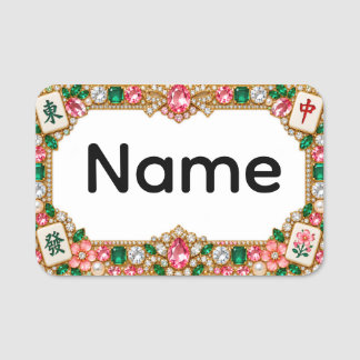 Étiquette de nom Mahjong
