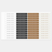 Étiquette de nom moderne colorée et imperméable (Feuille)