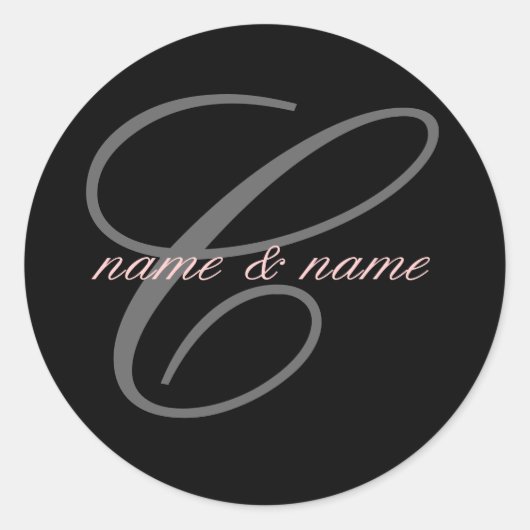 Étiquette de nom monogramme C (Devant)