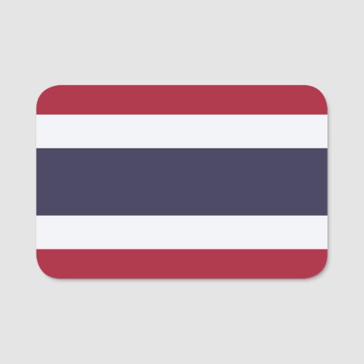 Étiquette de nom patriotique avec drapeau de Thaïl (Devant)