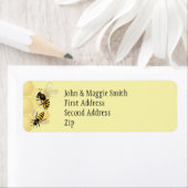 Étiquette de nom personnalisé abeilles et ruche (En situation)