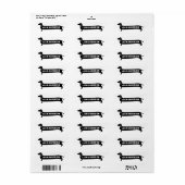 Étiquette de nom personnalisé de chien plus blanc (Feuille entière)