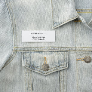 Étiquette de nom personnalisée 3x1 de style simple