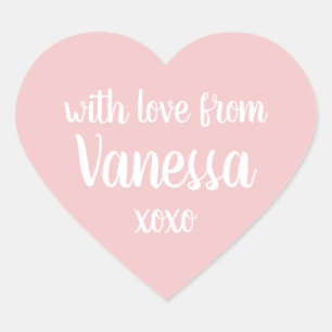 Étiquette de nom personnel rose