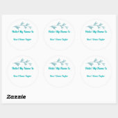 Étiquette de nom pour douche de mariée ou événemen (Feuille)
