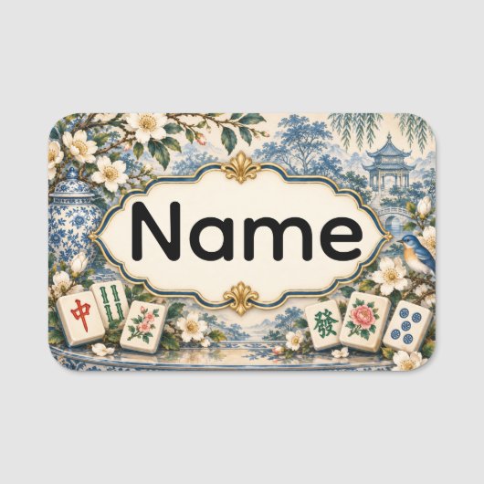 Étiquette de nom pour Mahjong (Devant)