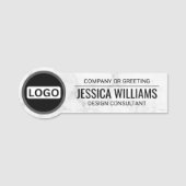 Étiquette de nom professionnelle avec logo | Entre (Devant)