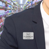 Étiquette de nom Rectangle Gris de Marque d'entrep