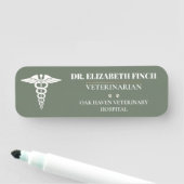 Étiquette de nom vétérinaire personnalisée DVM Cli (En situation)