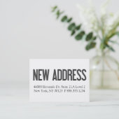 Étiquette de notification « Nouvelle adresse » (Debout devant)