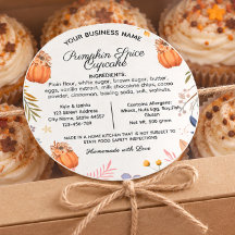 Étiquette de nourriture Cottage Law cupcake au goû