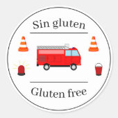 Étiquette de nourriture d'anniversaire bilingue Po (Devant)