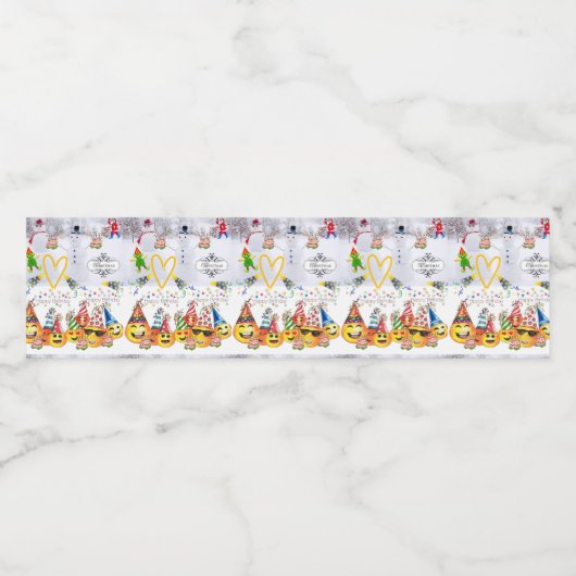 Étiquette de nourriture et de boissons Joyeux Noël (Étiquettes simples)