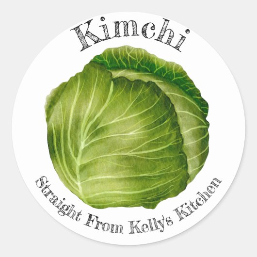 Étiquette de nourriture Kimchi Chou pour entrepris (Devant)