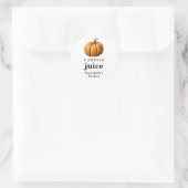 Étiquette de nourriture maison jus de citrouille  (Sac)