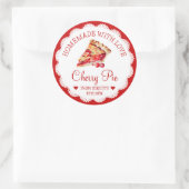 Étiquette de nourriture pour tarte aux cerises fai (Sac)