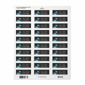 Étiquette de nouvelle adresse de retour personnell (Feuille entière)