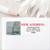 Étiquette de nouvelle adresse Tampa (En situation)