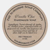 étiquette de packaging de cosmétiques en savon de (Devant)