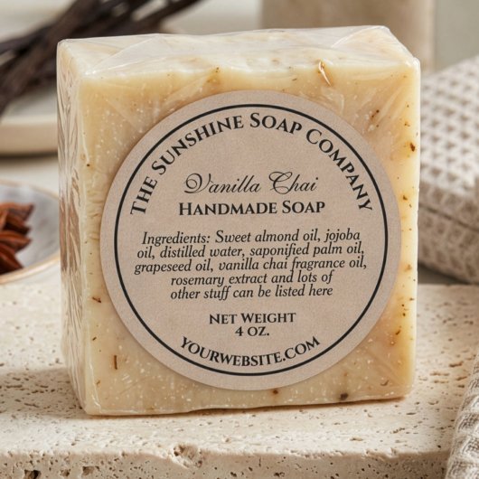 étiquette de packaging de cosmétiques en savon de