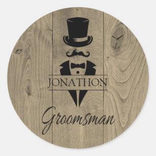 Étiquette de packaging pour mariage de garçon d'ho