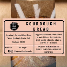 Étiquette de pain au levain de la boulangerie Apri
