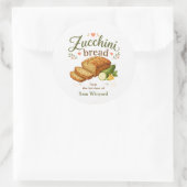 Étiquette de pain de courgette fait maison (Sac)