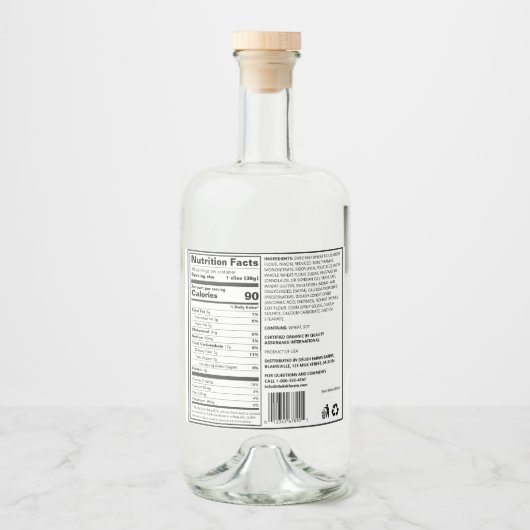 Étiquette de pain principal conforme à la FDA sur  (Devant)