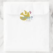 Étiquette de paix de vacances Retro (Sac)