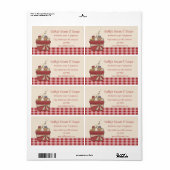 Étiquette de panier cadeau (Feuille entière)