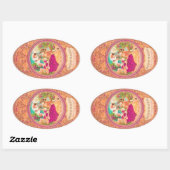 Étiquette de parfum à fleurs à la française coloni (Feuille)